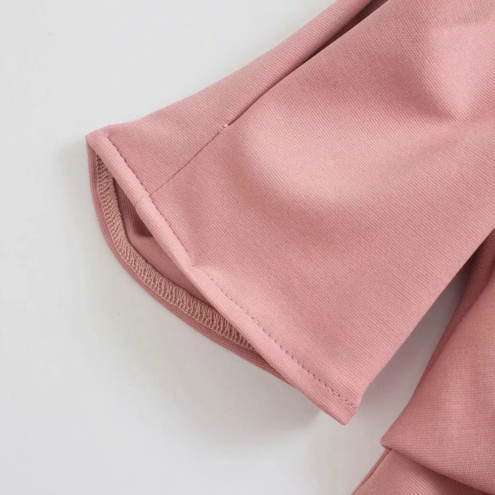BBWM Summer Fashion Temperament Chic V-neck Bow Tie Simple Ladies Dress Fashion Casual Street Youth Dress Women 210520