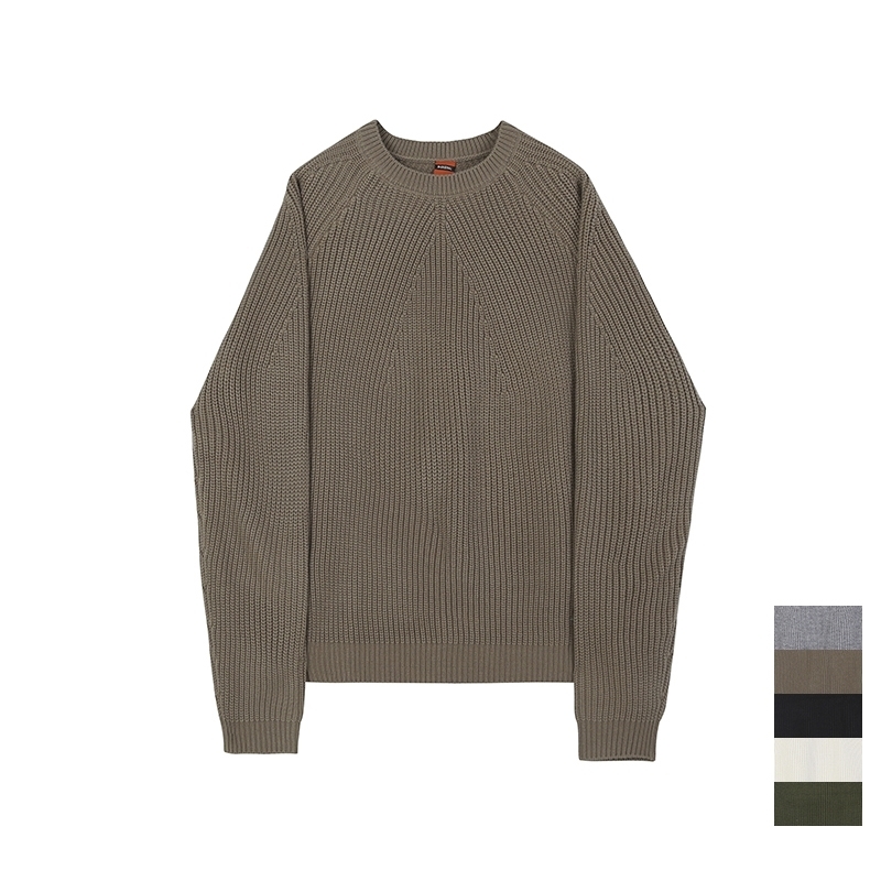 IEFB Korean vintage fashion sweater men's autumn winter thickened loose round collar trend Pullover kintwear casual tops 9Y4565 210524