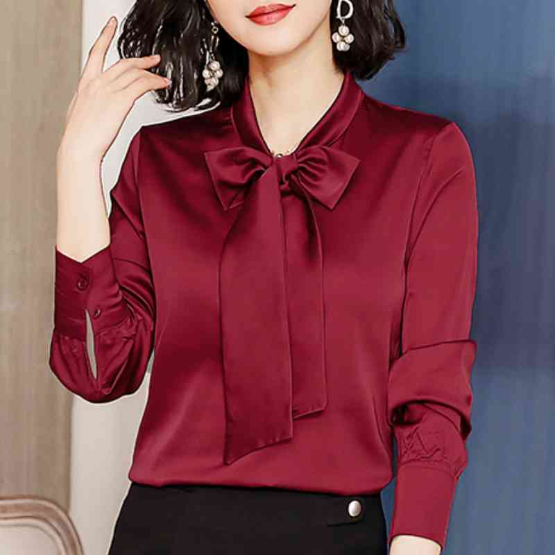 Blusas Mujer De Moda Long Sleeve Blouse Women Bow Collar Office Blouse Plus Size Women Tops Womens Tops And Blouses C470 210602, Pink
Blusas Mujer De Moda Long Sleeve Blouse Women Bow Collar Office Blouse Plus Size Women Tops Womens Tops And Blouses C470 210602, Pink