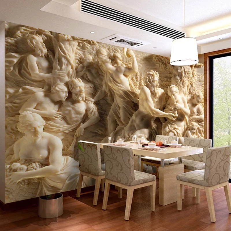 Custom Photo Wall European Character Statue 3D Stereoscopic Hotel Living Room Bedroom Wall Decor Mural Wallpaper