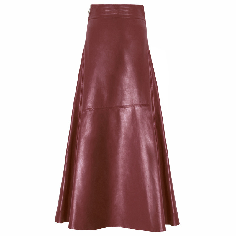 VKBN PU Leather Skirts for Women High Waist Casual Fast Delivery Sexy Skirt for Sex Spring Autumn Fish Tail Is Thin 210507