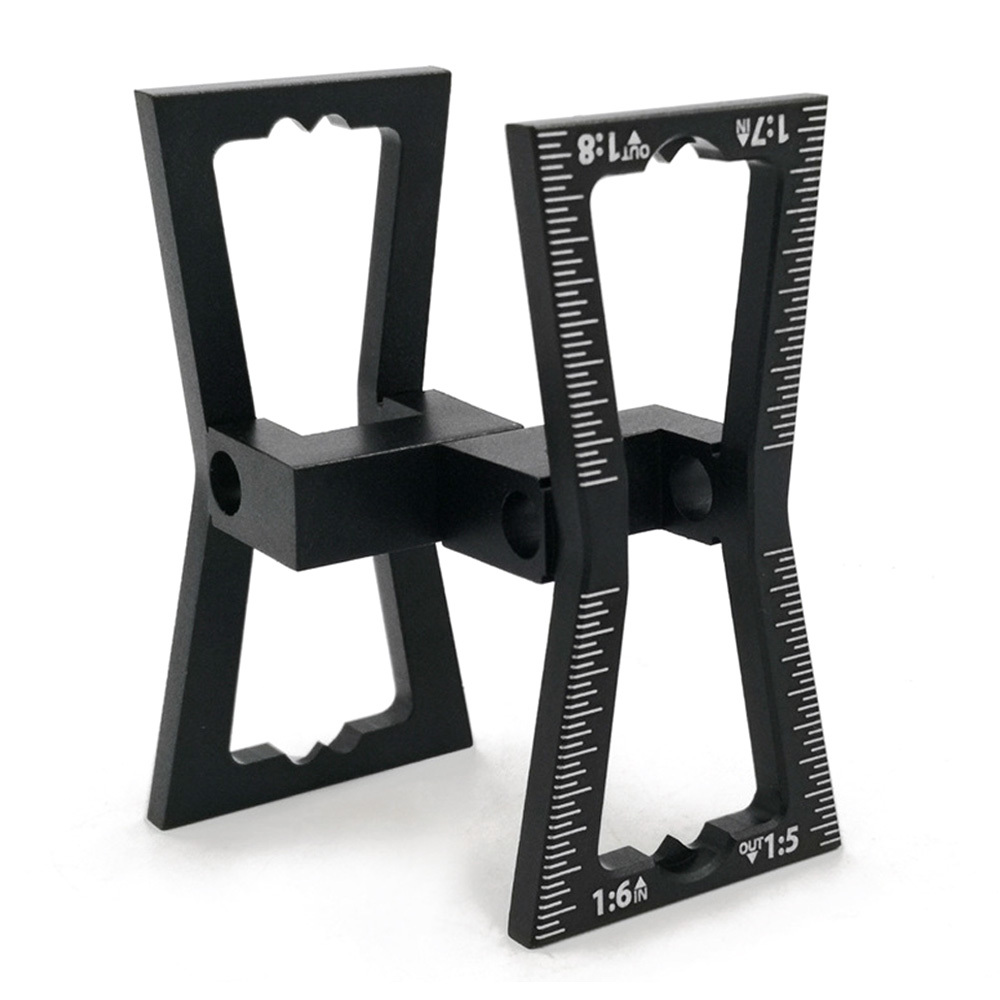 Aluminum Alloy Dovetail Marker Jig Woodworking Template Scale Dovetail Gauge Guide Tool Wood Joints Scriber 1:5 1:6 1:7 1:8 Slop
