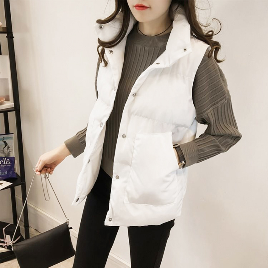 Women Waistcoat 2021 Stand Collar Warm Down Cotton Thicken Sleeveless Fashion Vest Outwear Girls Wild Short Jacket, Army green
Women Waistcoat 2021 Stand Collar Warm Down Cotton Thicken Sleeveless Fashion Vest Outwear Girls Wild Short Jacket, Army green