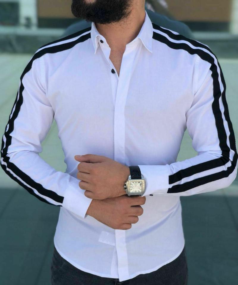 Style Fashion Casual Social Formal Shirt Men Long Sleeve Slim Office Cotton Mens Shirts M-2XL Men's