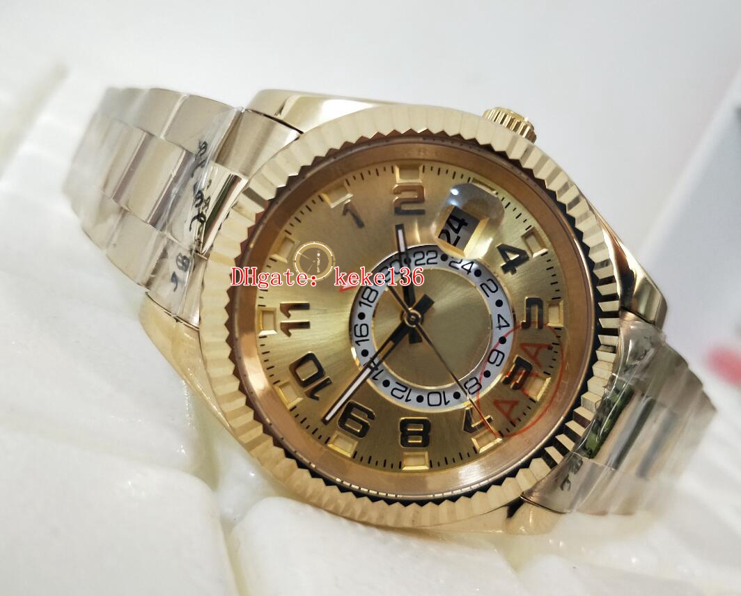2 colors High Quality Watch 42mm 326938 GMT Working Yellow Rose Gold Roman Dial Asia 2813 Movement Mechanical Automatic Mens Watches men Luminescent Wristwatches, Box
2 colors High Quality Watch 42mm 326938 GMT Working Yellow Rose Gold Roman Dial Asia 2813 Movement Mechanical Automatic Mens Watches men Luminescent Wristwatches, Box