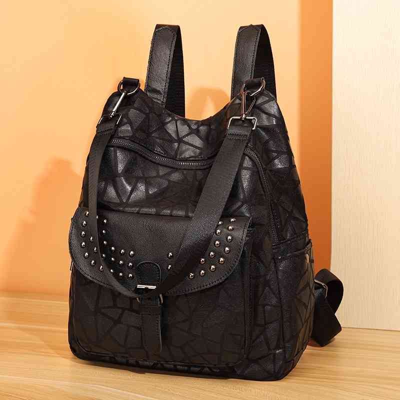 Fashion Korean women's bag 2021 new versatile stone grain soft leather dual purpose high capacity backpack fashion, Black
Fashion Korean women's bag 2021 new versatile stone grain soft leather dual purpose high capacity backpack fashion, Black