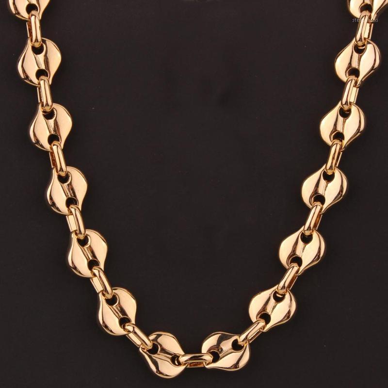 10mm Arrive Handmade Gold Coffee Bean Chain Stainless Steel Mens Womens Necklace Or Bracelet Charming Jewelry 7-40inch Chains
10mm Arrive Handmade Gold Coffee Bean Chain Stainless Steel Mens Womens Necklace Or Bracelet Charming Jewelry 7-40inch Chains