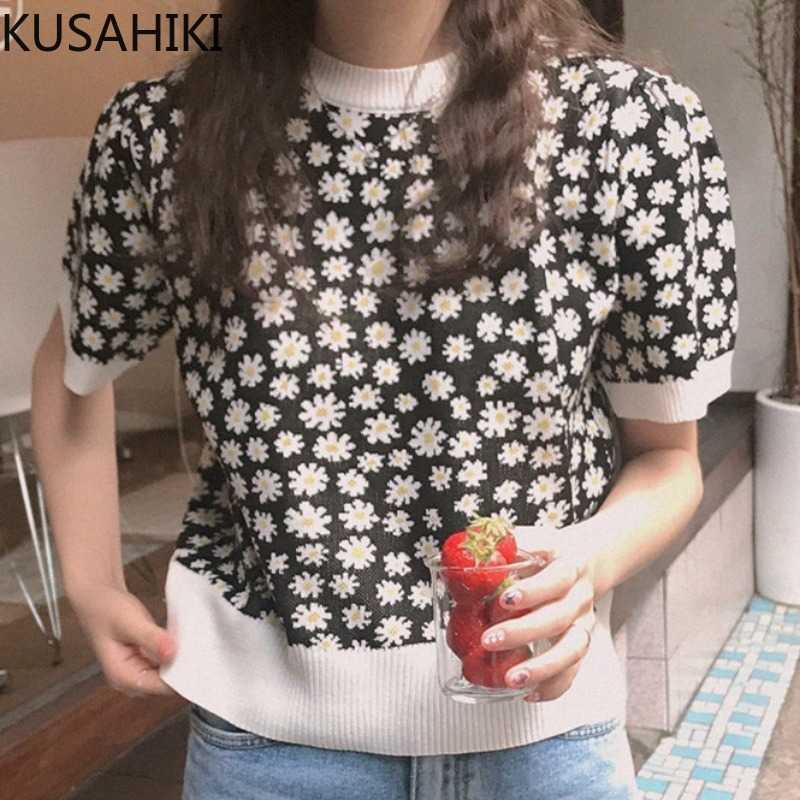 KUSAHIKI Summer Puff Sleeve Floral Pullover Knitwear Causal O-neck Hit Color Women Knitwear Sweet Jumpers 6H839 210602, Violet
KUSAHIKI Summer Puff Sleeve Floral Pullover Knitwear Causal O-neck Hit Color Women Knitwear Sweet Jumpers 6H839 210602, Violet