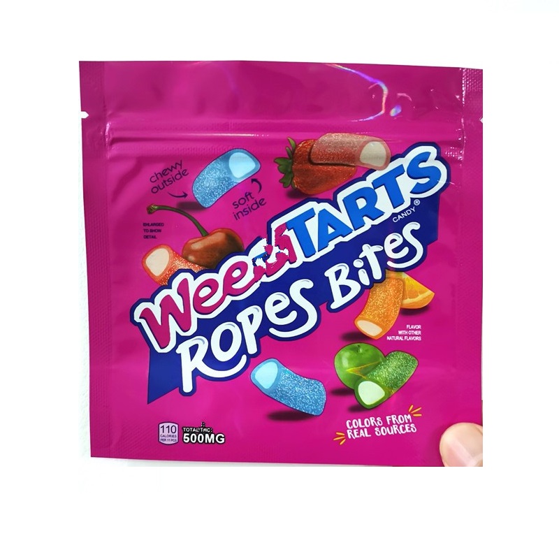 Weedtarts Ropes Bites Packaging Bags 500MG 600MG Sweetarts Chewy Sour Food Zipper Mylar Gummies Resealable Edibles Packing Bag Ziplock Storag Seal Smell Proof
Weedtarts Ropes Bites Packaging Bags 500MG 600MG Sweetarts Chewy Sour Food Zipper Mylar Gummies Resealable Edibles Packing Bag Ziplock Storag Seal Smell Proof