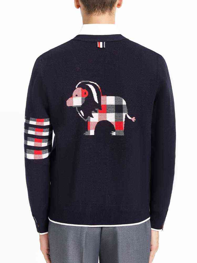 2021 Fashion Tb Thom Brand Sweaters Men Women Slim Fit V-neck Cardigans Clothing Striped Wool Cotton Lion Pattern Casual Coat, Dark grey
2021 Fashion Tb Thom Brand Sweaters Men Women Slim Fit V-neck Cardigans Clothing Striped Wool Cotton Lion Pattern Casual Coat, Dark grey