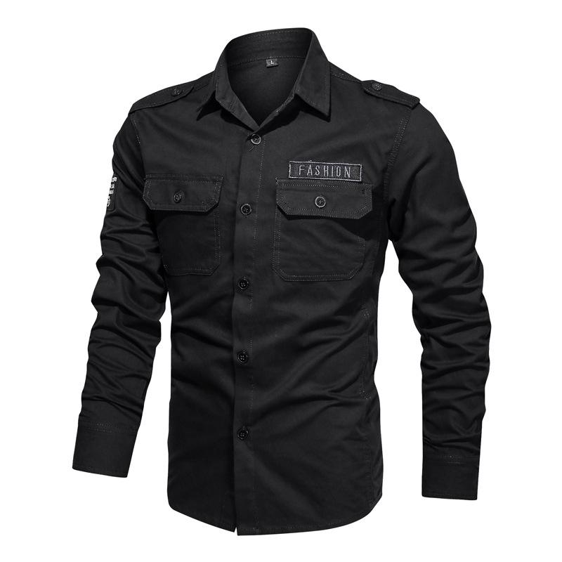 Men's Jackets Spring Military Men Shirt 100% Cotton Long Sleeve Shirts For Epaulets Mens Army Top Quality Clothing, Khaki
Men's Jackets Spring Military Men Shirt 100% Cotton Long Sleeve Shirts For Epaulets Mens Army Top Quality Clothing, Khaki