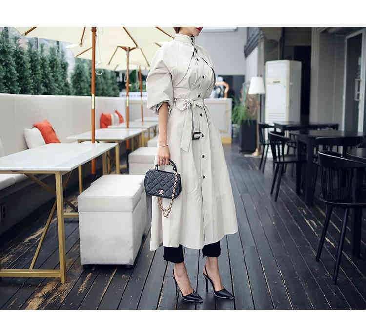 Arrival high quality women fashion comfortable loose a-line trench coat professional temperament outdoor warm long 210519