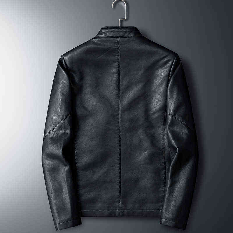 Leather Jacket Men Spring Autumn Men PU s Thin Korean Fashion Casual Coats Outerwear Slim Fit Black Coffee Coats Male M-6XL 211111