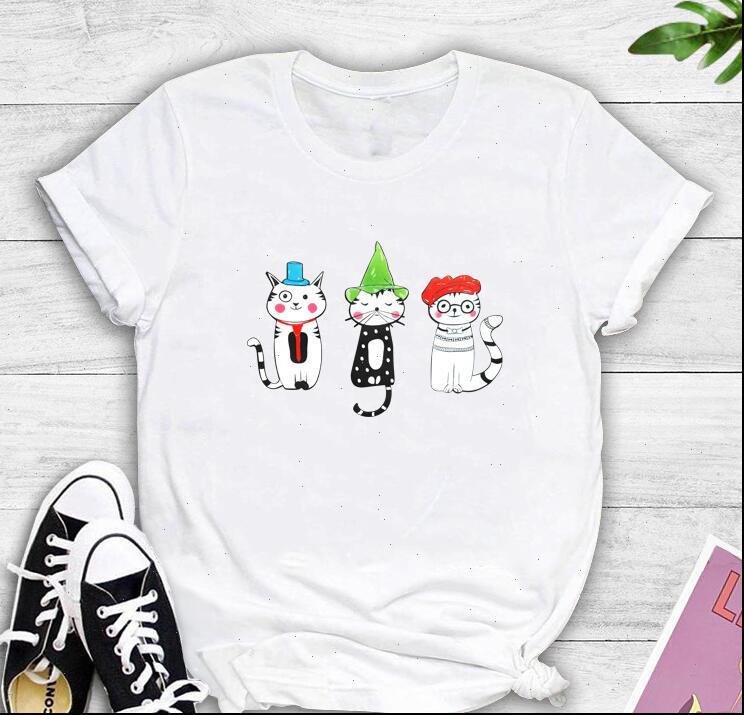 womens t shirts short sleeve shirt fashion summer o neck casual harajuku cartoon cat kawaii print women tees, White
womens t shirts short sleeve shirt fashion summer o neck casual harajuku cartoon cat kawaii print women tees, White