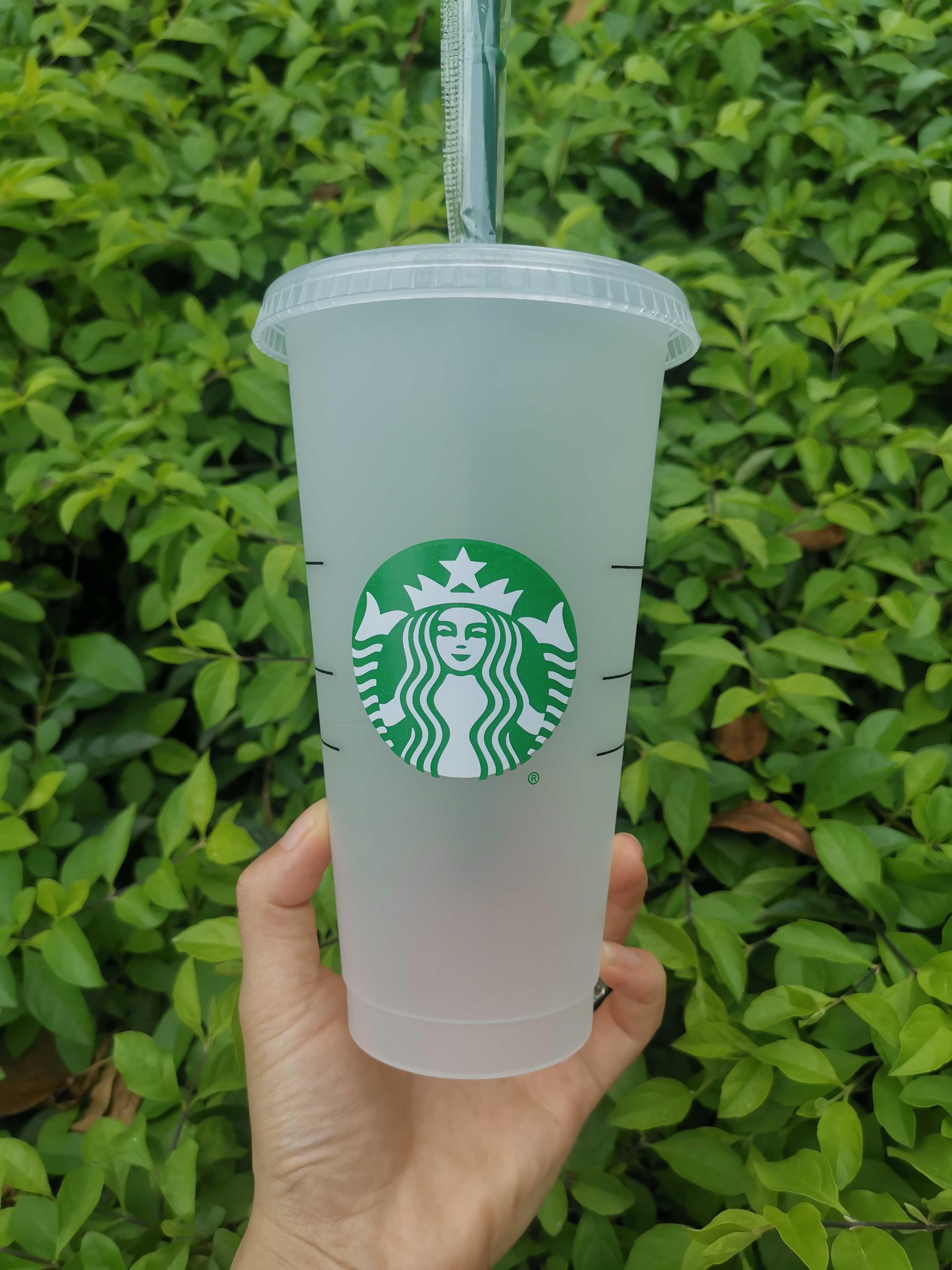 DHL Starbucks 24OZ/710ml Plastic mug Tumbler Lid Reusable Clear Drinking Flat Bottom Pillar Shape Straw Bardian Color changing Flash 50 PCS от DHgate WW