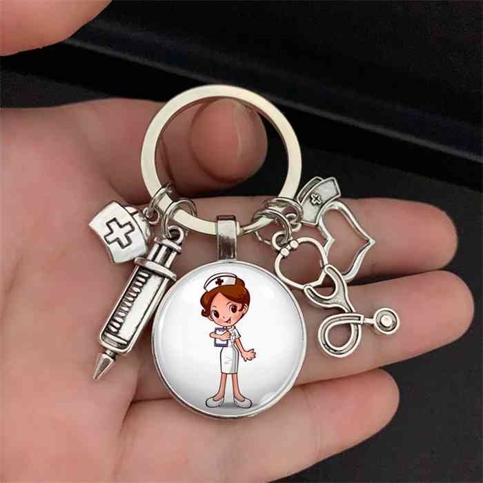 Key Rings High Quality 1 Piece Nurse Medical Syringe Stethoscope Image Keychain Cabochon and Glass Dome Pendant Gift., Slivery;golden
Key Rings High Quality 1 Piece Nurse Medical Syringe Stethoscope Image Keychain Cabochon and Glass Dome Pendant Gift., Slivery;golden