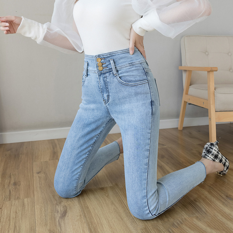 jeans high waist light color women's 2021 spring show thin versatile boots pants tights blue
jeans high waist light color women's 2021 spring show thin versatile boots pants tights blue