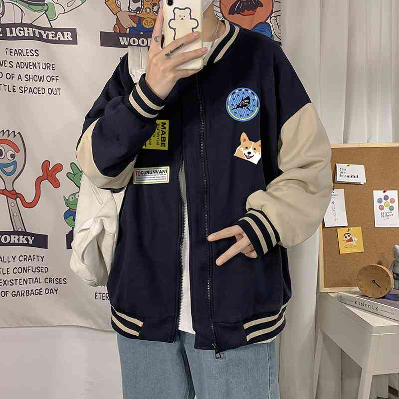 2021 new spring and Korean fashion youth student casual jacket men' autumn baseball suit, Black
2021 new spring and Korean fashion youth student casual jacket men' autumn baseball suit, Black