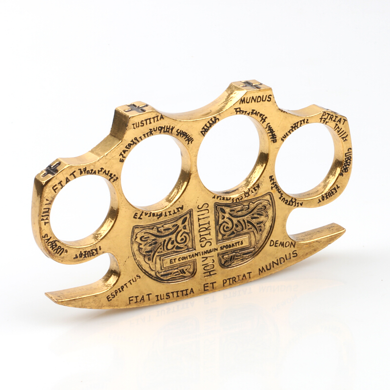 Gold Constantine Thin Steel Brass Knuckle Dusters Self Defense Personal Security Women's and Men's self-defense Pendant
Gold Constantine Thin Steel Brass Knuckle Dusters Self Defense Personal Security Women's and Men's self-defense Pendant