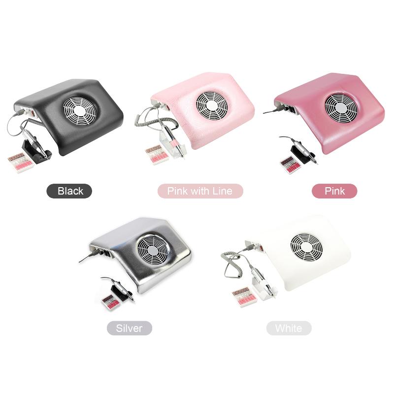 Nail Drill & Accessories Dust Collector Machine Suction Cleaner Nails Art Salon Tools With Replaceable Grinding Heads & Dust Bags