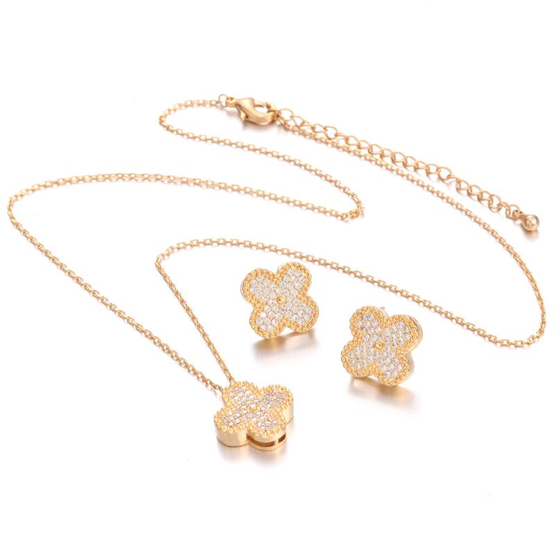 Earrings & Necklace Women's Two Piece Set 3A Zircon Plant Flower Fashion Jewelry 2pcs Sets For Party Friends Gifts, Silver
Earrings & Necklace Women's Two Piece Set 3A Zircon Plant Flower Fashion Jewelry 2pcs Sets For Party Friends Gifts, Silver