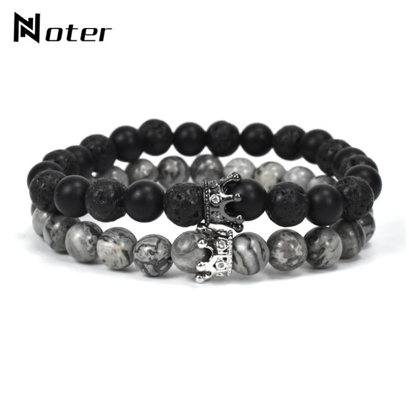 Hiphop Natural Stone Bracelet Men 8mm Lava Beads Braslet Charm Crown Braclet For Man Strand Couple Pulseras Beaded, Strands, Black
Hiphop Natural Stone Bracelet Men 8mm Lava Beads Braslet Charm Crown Braclet For Man Strand Couple Pulseras Beaded, Strands, Black