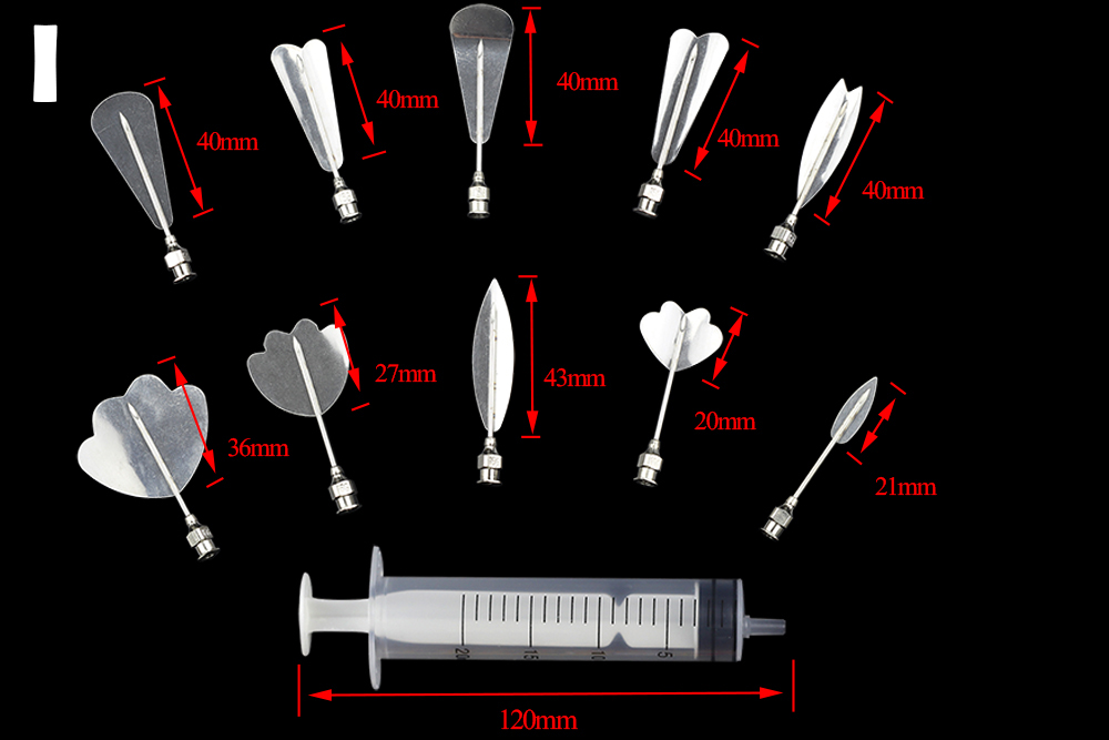 40PCS 3D Gelatin Jelly Art Needle Tools Pudding Flowers Cake Decorating Tools5768923