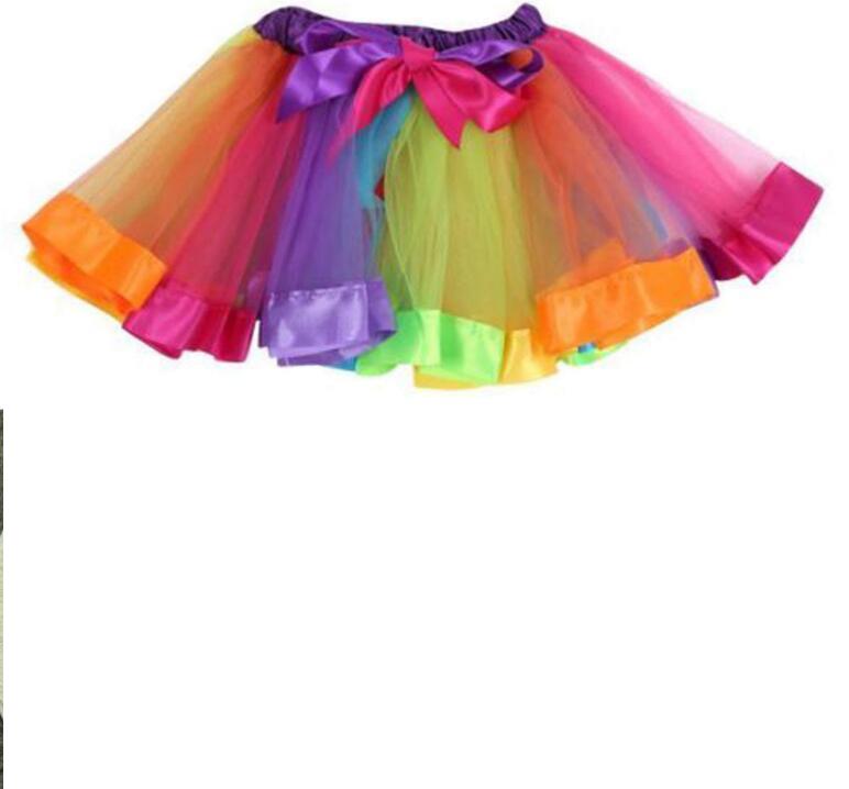 Colorful Tutu Skirt Kids Clothes Tutu Dance Wear Skirts Ballet Pettiskirts Dance Rainbow Skirt Dance Skirt Pettiskirt