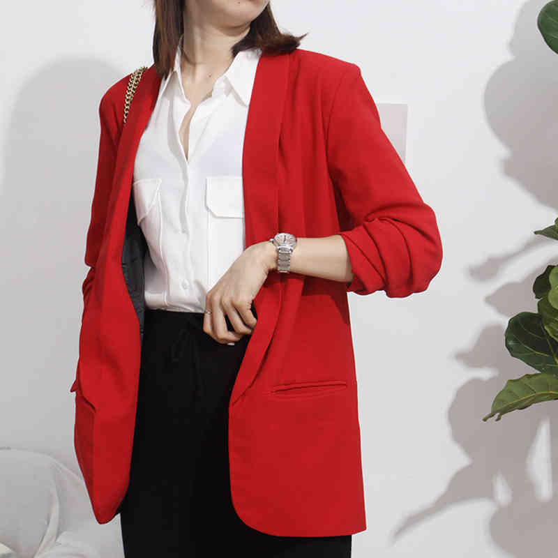 ParisGirl Women Elegant Suits Blazers Office Lady Crimping Three Quarter Sleeve Outerwear Notched Pocket Casual Blazer 210524, Red
ParisGirl Women Elegant Suits Blazers Office Lady Crimping Three Quarter Sleeve Outerwear Notched Pocket Casual Blazer 210524, Red