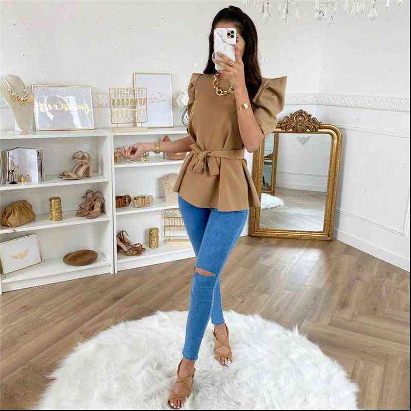 office lady womens blouses women short sleeve elegant ladies ol shirt dames summer lace up party club streetwear, White
office lady womens blouses women short sleeve elegant ladies ol shirt dames summer lace up party club streetwear, White