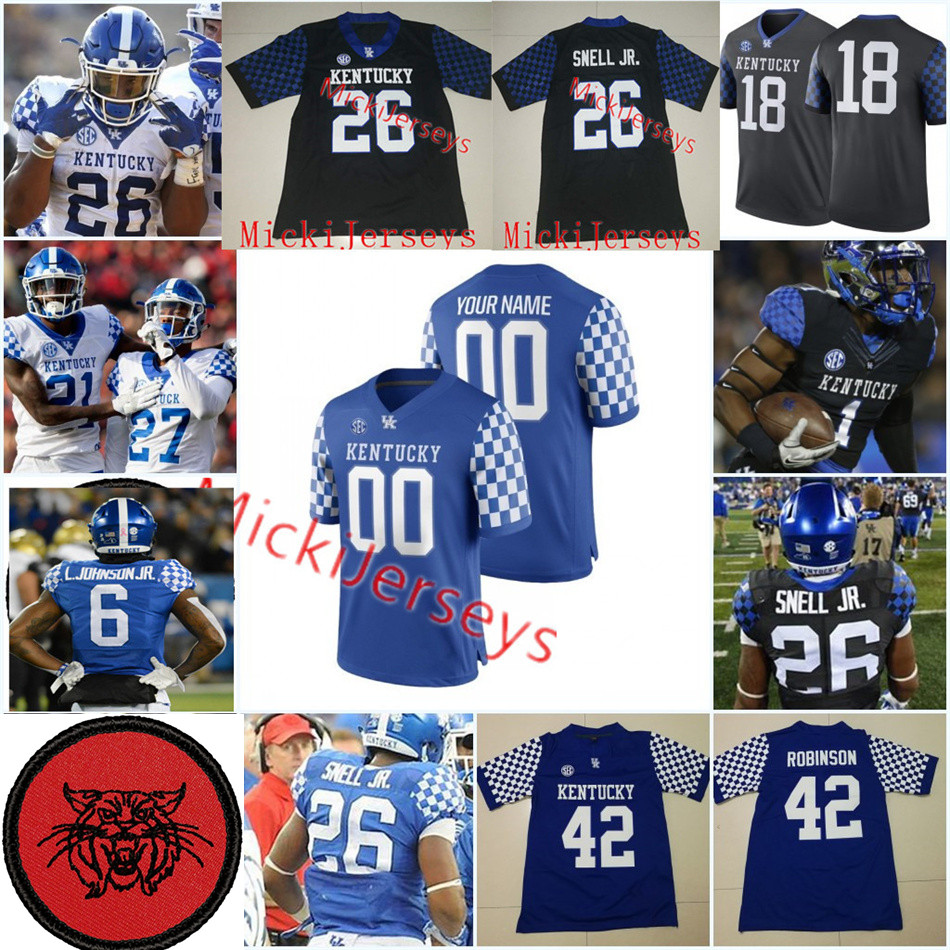 NCAA Custom Kentucky Wildcats Football Jersey M.J. Devonshire Will Levis Christopher Rodriguez Josh Ali Wan'Dale Robinson Kavosiey Smoke Justin Rogers Jager Burton, Royal blue
NCAA Custom Kentucky Wildcats Football Jersey M.J. Devonshire Will Levis Christopher Rodriguez Josh Ali Wan'Dale Robinson Kavosiey Smoke Justin Rogers Jager Burton, Royal blue