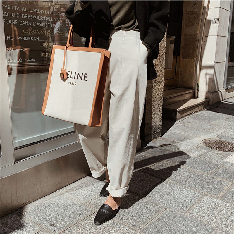 Elegant Formal Casual High Waist Cotton Thick Harem Pants Women Bottoms Plus Size OL Solid Fashion Suit Trousers 210421