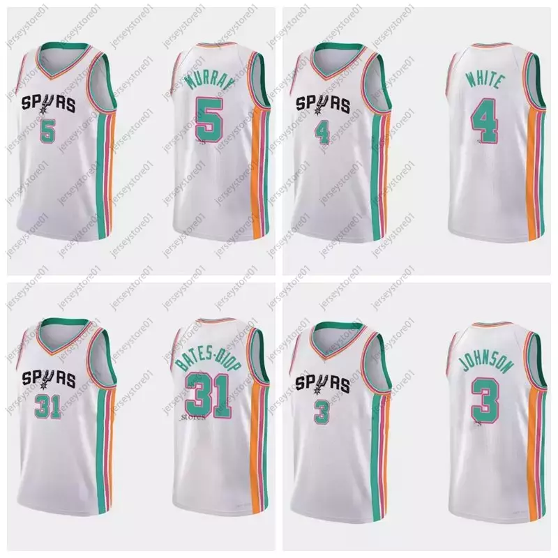 San Antonio's Spurs's Dejounte Murray #5 Basketball Jerseys Derrick White #4 Keita Bates-Diop #31 SanAntonioCity jersey 2021-22 75, Black;red
San Antonio's Spurs's Dejounte Murray #5 Basketball Jerseys Derrick White #4 Keita Bates-Diop #31 SanAntonioCity jersey 2021-22 75, Black;red