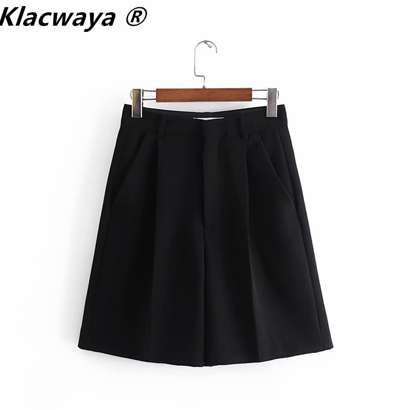 Woman Five-Point Pants Harajuku High-Waist Straight-Leg Black Office Femme Summer High Waist Wide Leg 210521
Woman Five-Point Pants Harajuku High-Waist Straight-Leg Black Office Femme Summer High Waist Wide Leg 210521