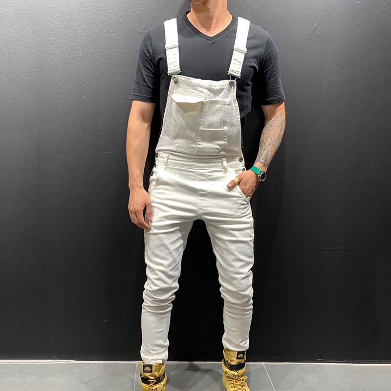 Jeans Trousers Overalls 6 Colors Fashionable Men Suspenders Denim Brand Hip Hop Fashion Jumpsuit Men's