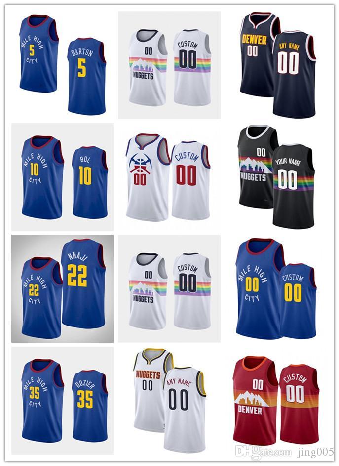 Mens Womens Youth 22 Zeke Nnaji 10 Bol Bol 35 PJ Dozier 5 Will Barton Custom Black white Red Navy blue Basketball Jerseys, Black;red
Mens Womens Youth 22 Zeke Nnaji 10 Bol Bol 35 PJ Dozier 5 Will Barton Custom Black white Red Navy blue Basketball Jerseys, Black;red
