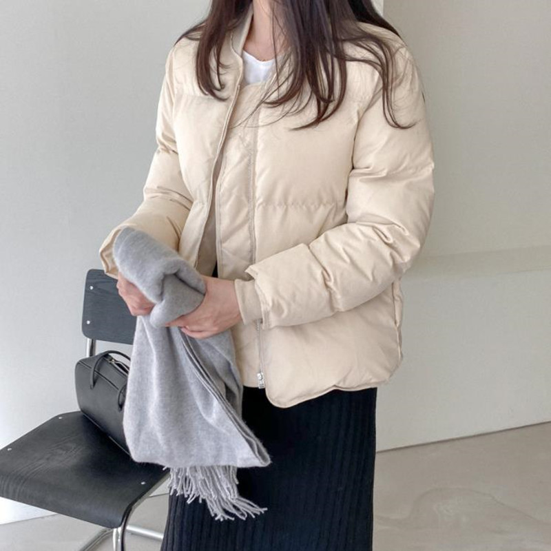 OL Autumn Winter Jacket Women Fashion Basic Bread Clothes Elegant Warm Coat Solid Loose Outwear Parkas Female 210421