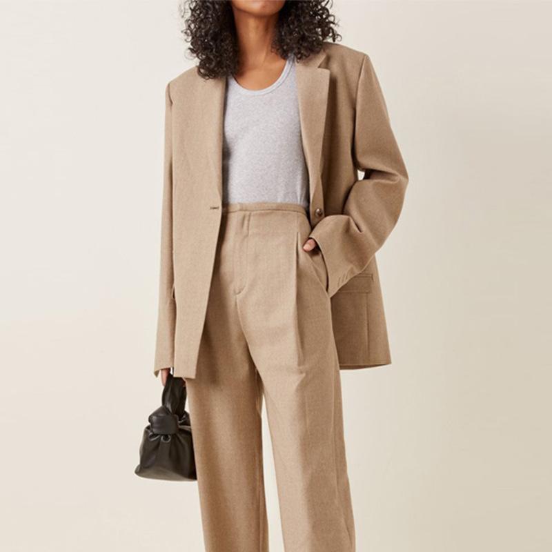 Women's Suits & Blazers 2021 High Quality Women Fashion Office Wear Single Button Wool Coat Vintage Long Sleeve Female Outerwear Chic Tops, Black
Women's Suits & Blazers 2021 High Quality Women Fashion Office Wear Single Button Wool Coat Vintage Long Sleeve Female Outerwear Chic Tops, Black