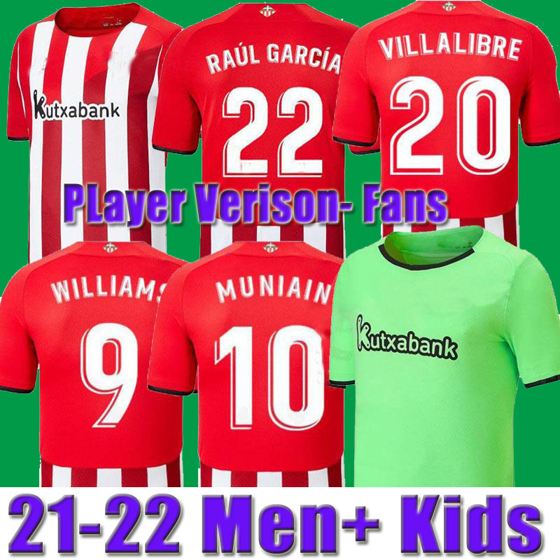 Player Version 21 22 RAUL GARCIA Bilbao Soccer Jerseys BERENGUER WILLIAMS 2021 2022 Athletic VILLALIBRE MUNIAIN MARTINEZ men + kids kit Camiseta de football shirt, 21 22 home fans
Player Version 21 22 RAUL GARCIA Bilbao Soccer Jerseys BERENGUER WILLIAMS 2021 2022 Athletic VILLALIBRE MUNIAIN MARTINEZ men + kids kit Camiseta de football shirt, 21 22 home fans