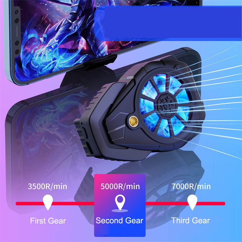 Cool Mobile Phone Live Radiator for 4765inches Gaming Smartphone Back Clamp Cooler Cooling Fan Holder7657782