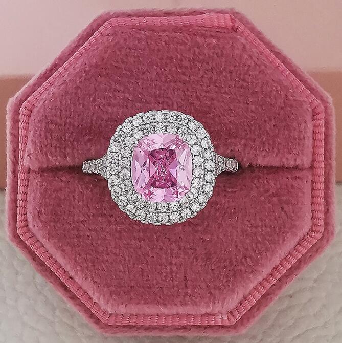 Sterg Sier Oval Cut Multi Color Topaz CZ Eternity Ring