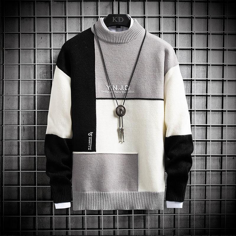 Men's Sweaters Men Patchwork Pullover Sweater Autumn And Winter Full Sleeve O-Neck Top, Black
Men's Sweaters Men Patchwork Pullover Sweater Autumn And Winter Full Sleeve O-Neck Top, Black