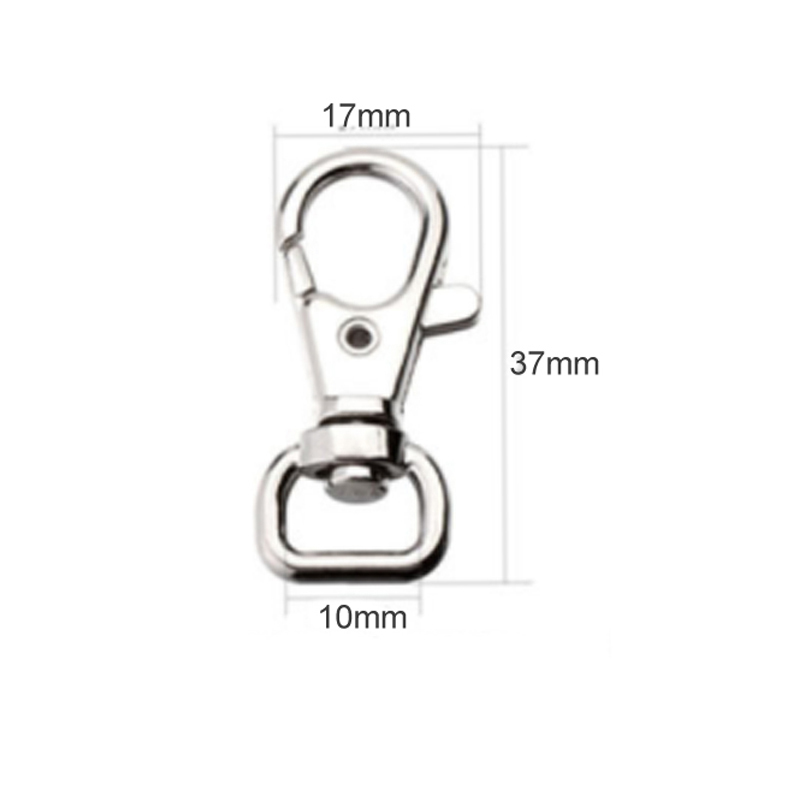 Key Chain Ring Metal Swivel Trigger Apparel Sewing Fabric Lobster Clasp 10 Pcs Outdoor Backpack Bag Parts Snap Hook