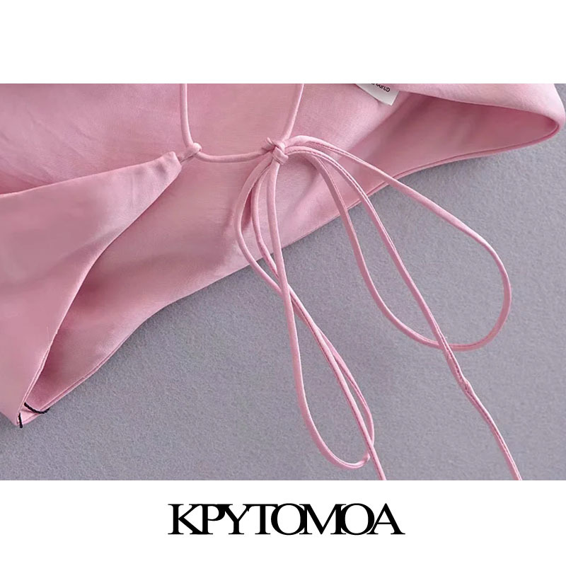 Women Sexy Fashion With Tied Soft Touch Cropped Tank Tops Backless Cross Thin Straps Female Camis Mujer 210420