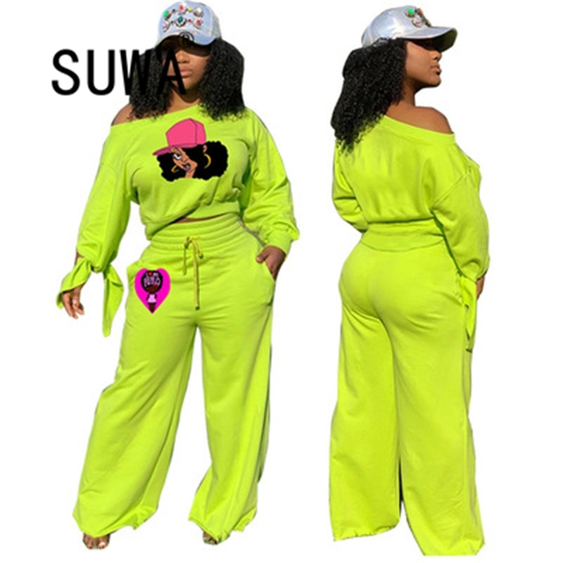Product Neon Clothes Fall Winter Women Long Sleeve Sweatshirt and Wide Leg Pants Matching Sets Two Piece Suits 210525, Green
Product Neon Clothes Fall Winter Women Long Sleeve Sweatshirt and Wide Leg Pants Matching Sets Two Piece Suits 210525, Green