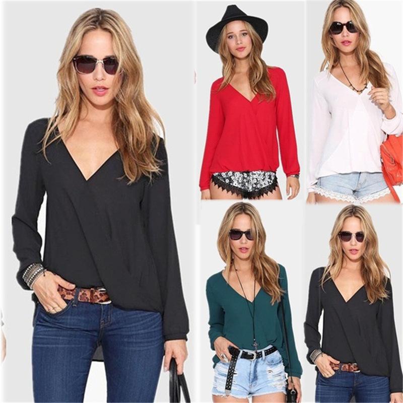 Summer Chiffon Blouse Women Blusas Ropa De Mujer Goth Long Sleeve V Neck Plus Size Shirt Shein Vintage Tops Women's Blouses & Shirts, Red
Summer Chiffon Blouse Women Blusas Ropa De Mujer Goth Long Sleeve V Neck Plus Size Shirt Shein Vintage Tops Women's Blouses & Shirts, Red