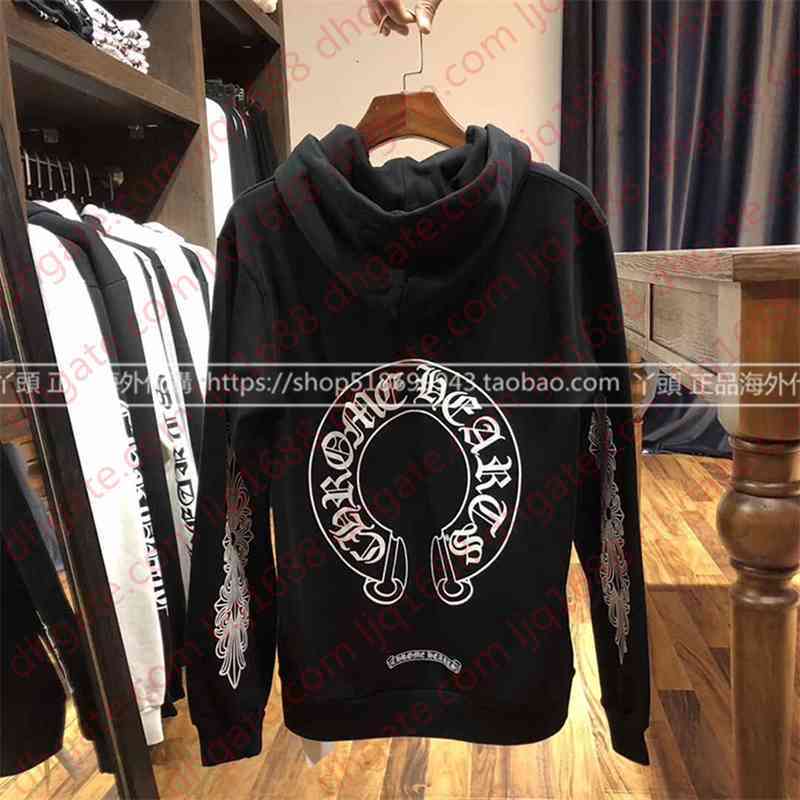 hearts Chrome horseshoe print arm zipper Hoodie men's and women's loose jacket 6R0R, Black
hearts Chrome horseshoe print arm zipper Hoodie men's and women's loose jacket 6R0R, Black