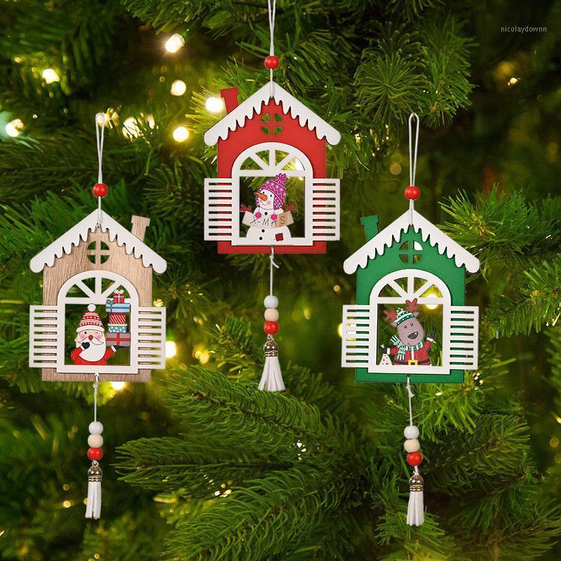 Christmas Decorations Decoration Wooden House Tassel Pendant Tree Malls Window Bar Home
Christmas Decorations Decoration Wooden House Tassel Pendant Tree Malls Window Bar Home