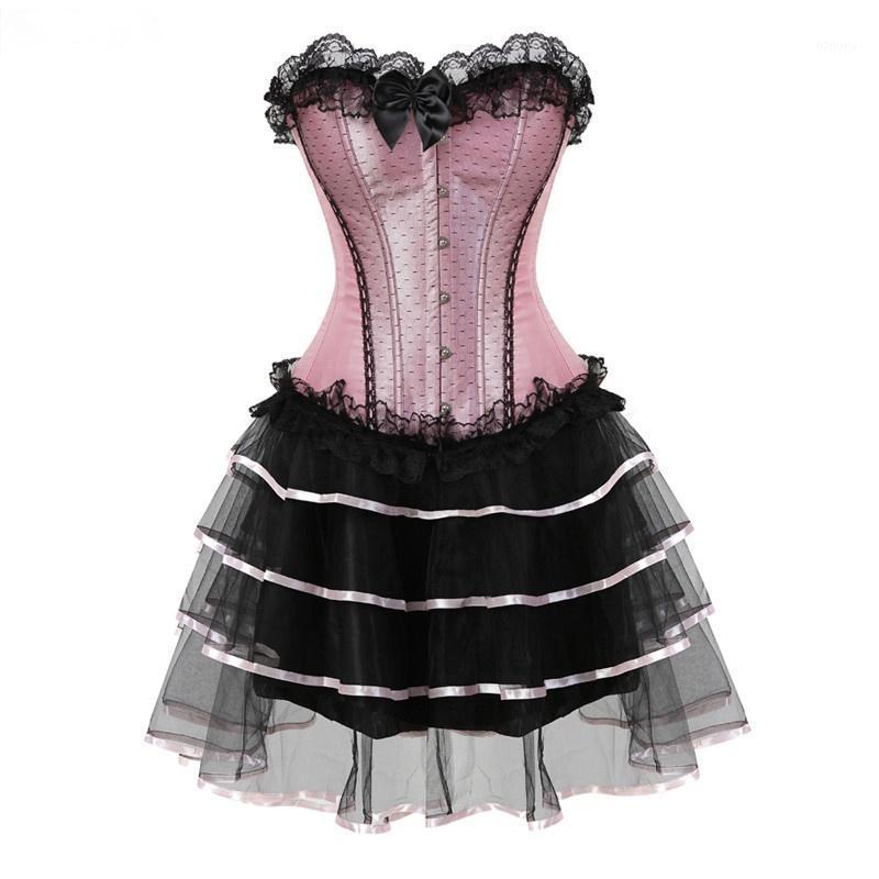 Bustiers & Corsets Fashion Plus Size Costume Overbust Burlesque Lace Sexy For Women Corset And Skirt Set Tutu Corselet Dress, 820 pink
Bustiers & Corsets Fashion Plus Size Costume Overbust Burlesque Lace Sexy For Women Corset And Skirt Set Tutu Corselet Dress, 820 pink