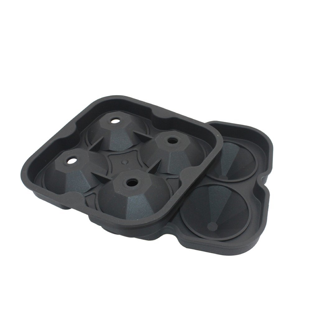 Silicone Ice Cube Tray Mold Diamond Shape 4 Grids Ice Cream Maker Mould Fruit Cube Molds Dropshipping